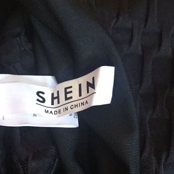 SHEIN NWOT athletic pants in a black waffle pattern in small - Picture 9 of 10